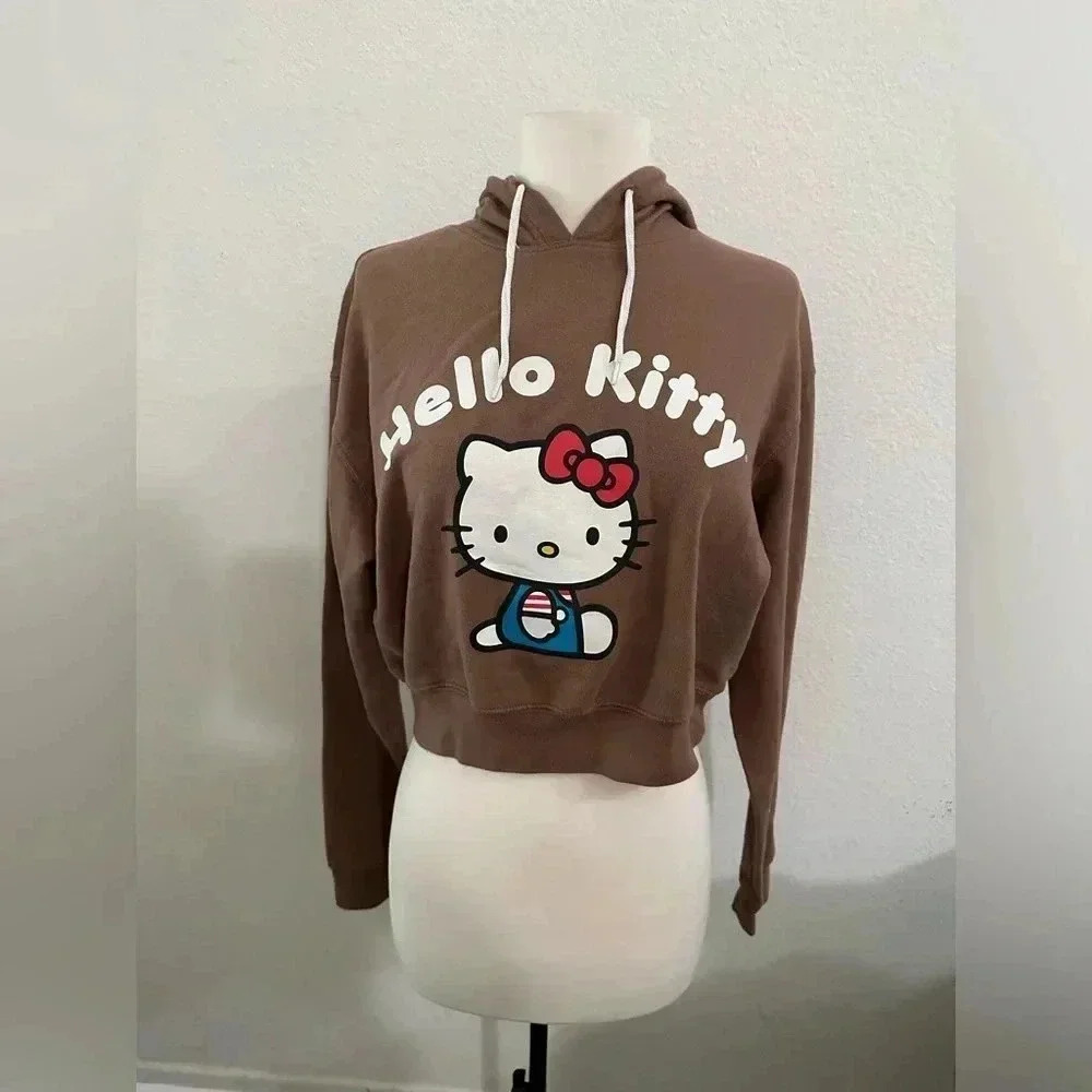 Sanrio Hello kitty crop top hoodie size S